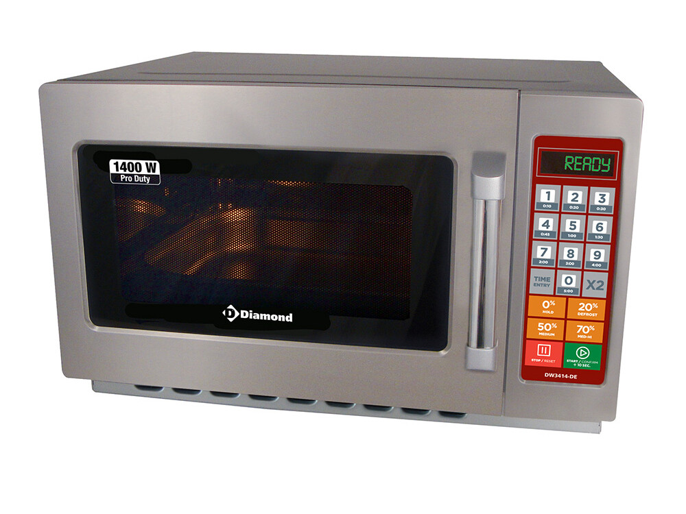 Four micro-ondes en inox ( 2/3), 1400 W. (34 Lt), digital - cuisine professionnel de qualité