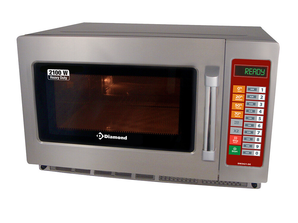 Four micro-ondes en inox ( 2/3), 2100 W. (34 Lt),  digital - cuisine professionnel de qualité