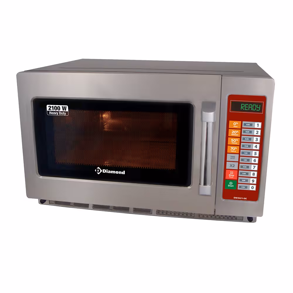 Four micro-ondes en inox ( 2/3), 2100 W. (34 Lt),  digital - cuisine professionnel de qualité