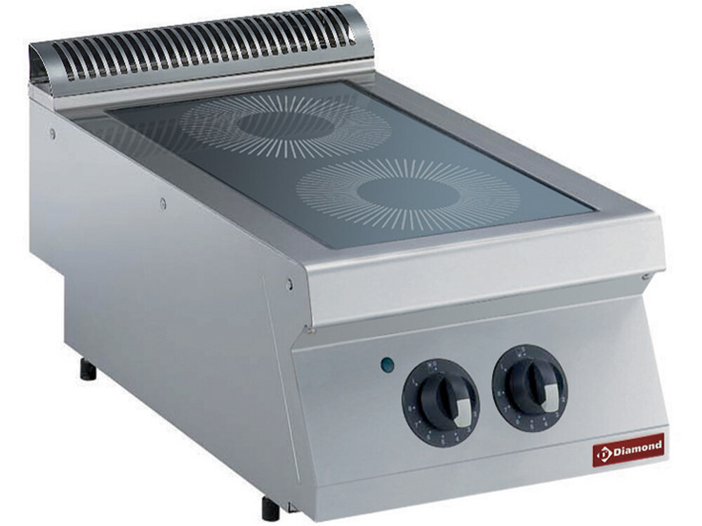 Cuisinière électrique vitrocéramique,  2 zones -- - cuisine professionnel de qualité