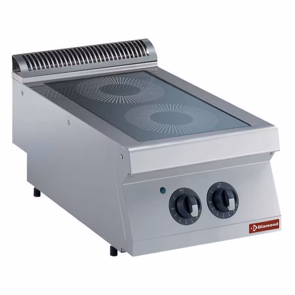 Cuisinière électrique vitrocéramique,  2 zones -- - cuisine professionnel de qualité