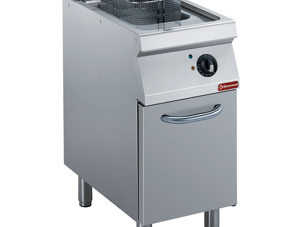 Friteuse électrique 14 litres,  sur armoire - équipement professionnel de qualité