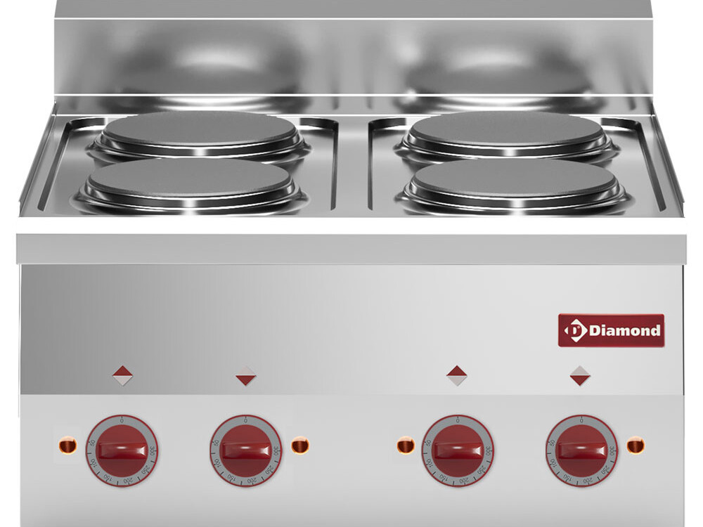 Cuisinière électrique 4 plaques -Top- - équipement professionnel de qualité