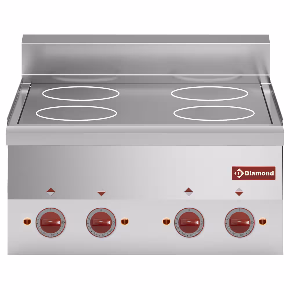 Cuisinière vitrocéramique 4 plaques -Top- - cuisine professionnel de qualité