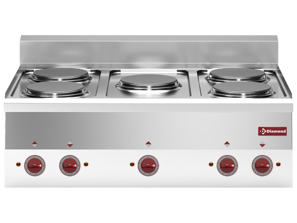Cuisinière électrique 5 plaques -Top- - équipement professionnel de qualité