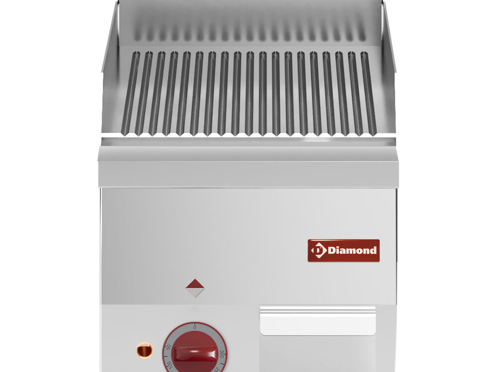 Plaque de cuisson électrique, surface rainurée -Top- - restauration professionnel de qualité