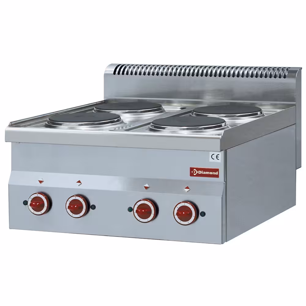 Cuisinière électrique 4 plaques -Top- - équipement professionnel de qualité