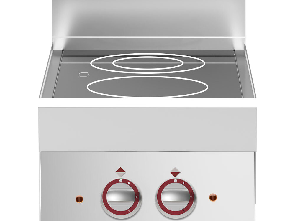 Cuisinière électrique vitrocéramique 2 foyers -Top- - professionnel professionnel de qualité