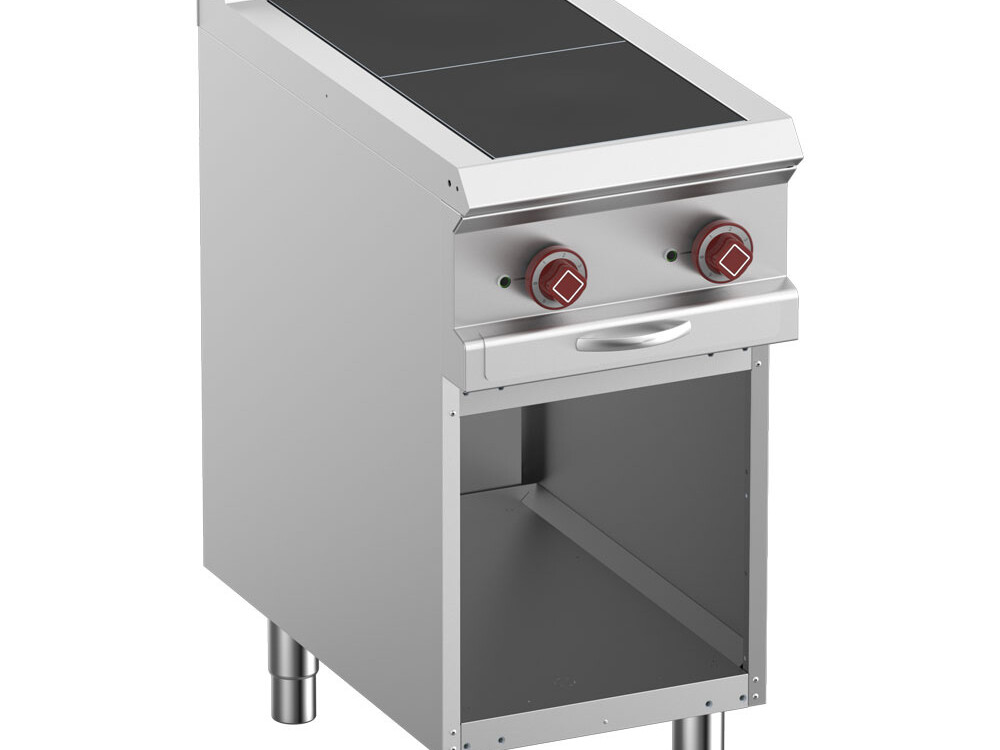 Fourneaux électriques 2 plaques affleurantes,  sur armoi... - équipement professionnel de qualité