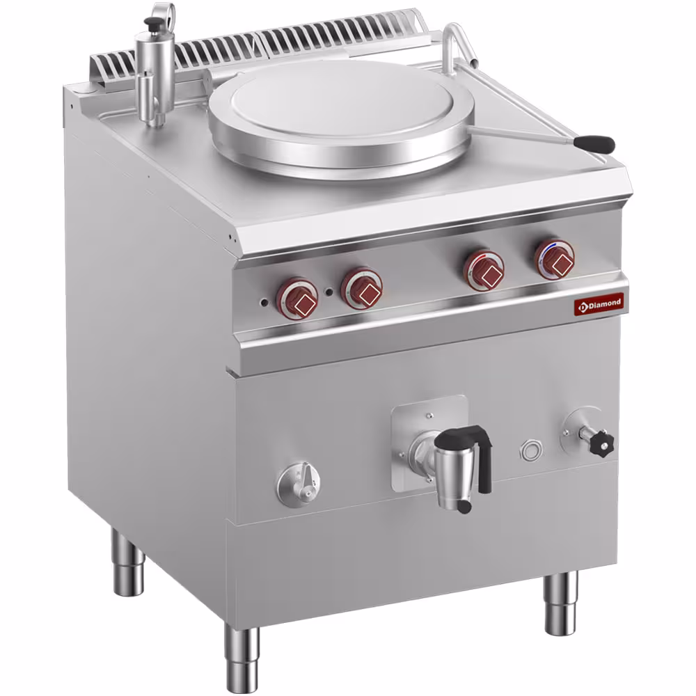 Marmite ronde électrique 50 litres,  chauffage indirect - équipement professionnel de qualité
