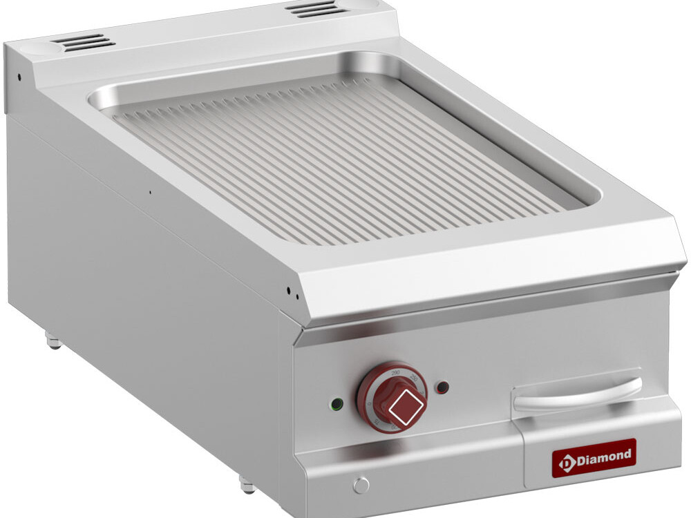 Plaque de cuisson électrique rainurée,  module 1/2 -Top- - équipement professionnel de qualité