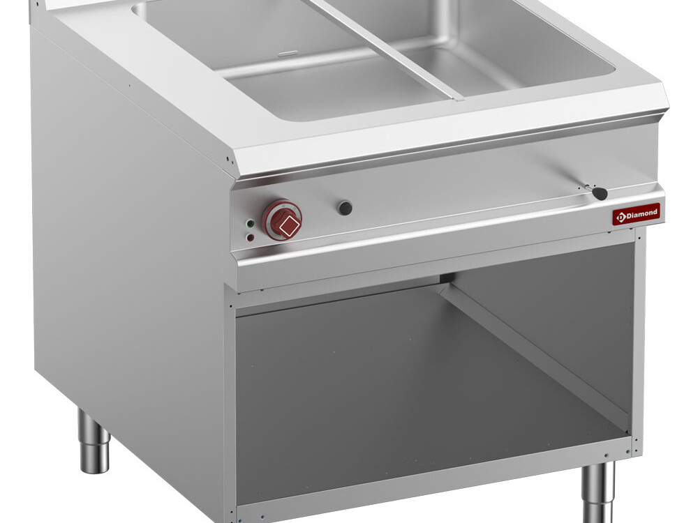 Bain-marie électrique 8x 1/3-150 mm,  armoire ouverte - restauration professionnel de qualité