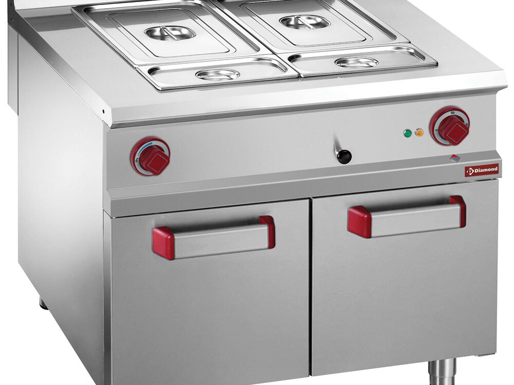 Bain-marie électrique 8x 1/3-150 mm, armoire ouverte - équipement professionnel de qualité