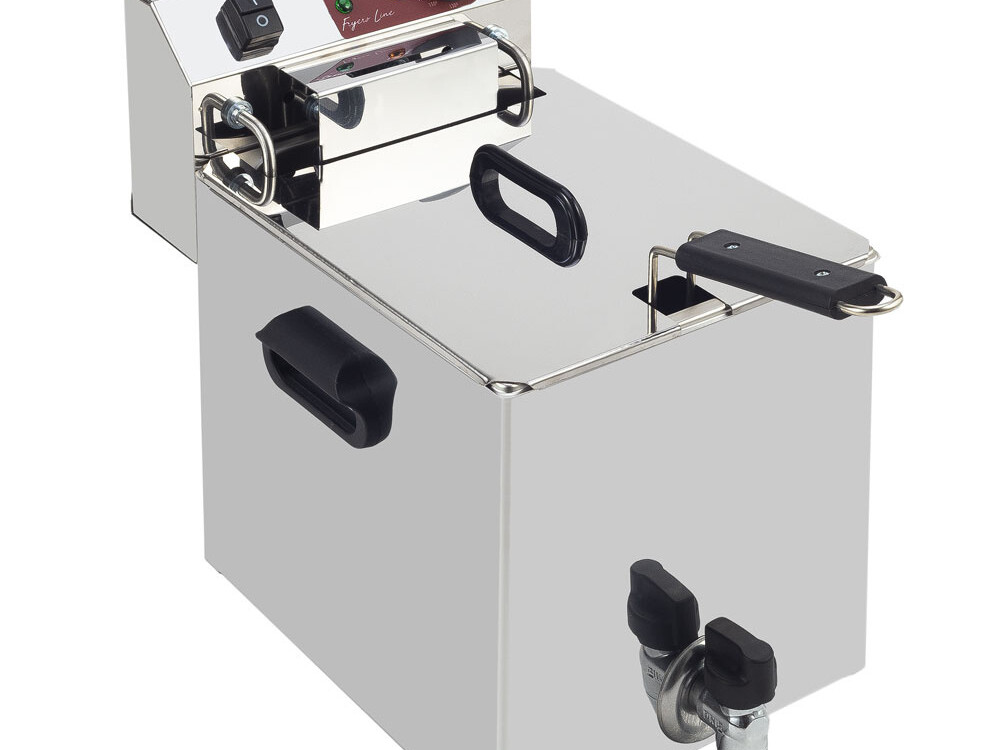 Friteuse de table électrique 10 litres + robinet de vidange - restauration professionnel de qualité