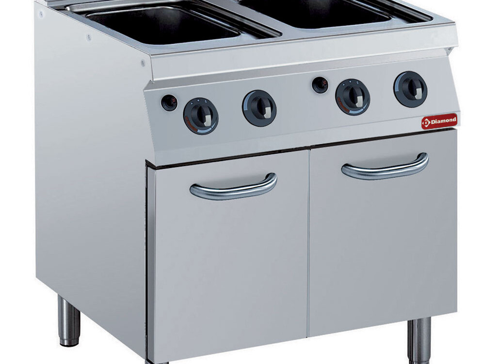 Cuiseur à pâtes gaz,  2x 24, 5 litres,  sur armoire (sa... - cuisine professionnel de qualité