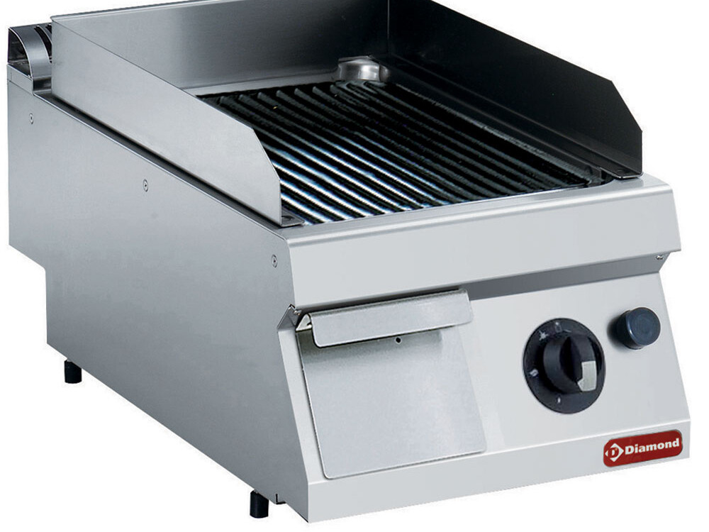 Plaque cuisson gaz,  rainurée -- - cuisine professionnel de qualité