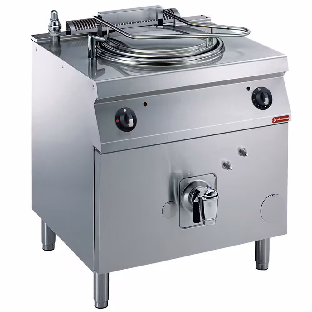 Marmite ronde gaz,  60 litres,  chauffage indirect,  sur ... - cuisine professionnel de qualité