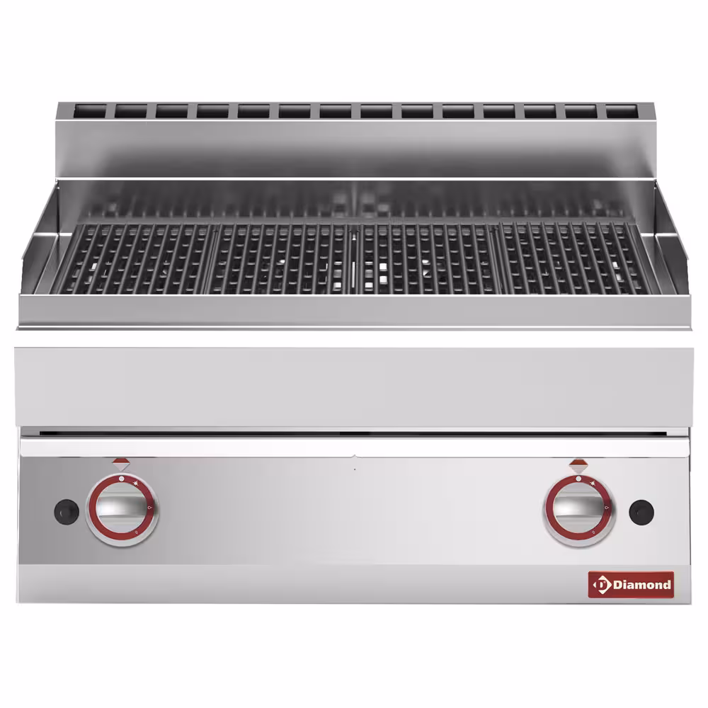 Grill-vapeur gaz,  avec grille de cuisson en fonte -Top- - professionnel professionnel de qualité
