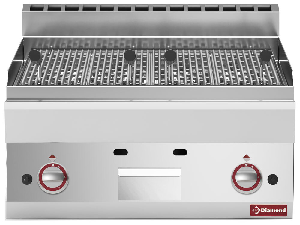 Grill pierre de lave gaz, grille de cuisson en fonte -Top- - professionnel professionnel de qualité