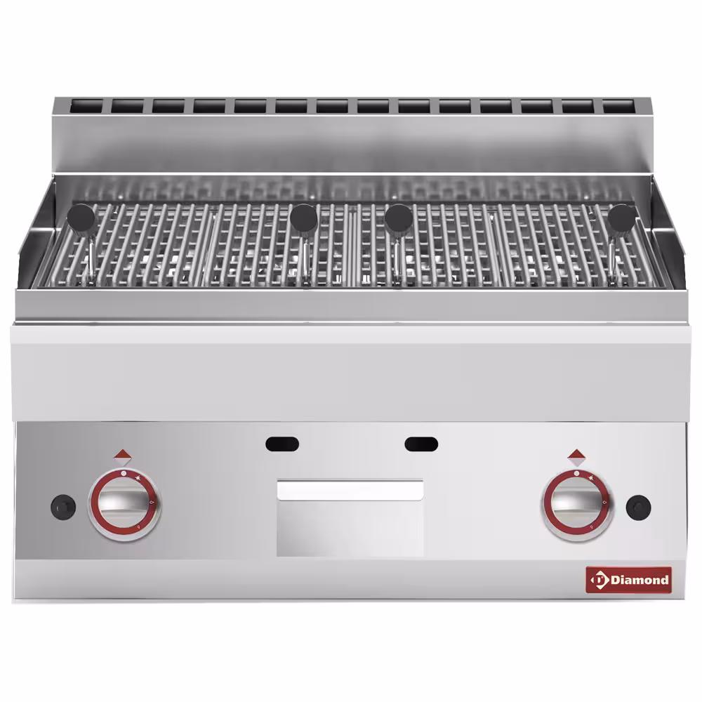 Grill pierre de lave gaz,  grille de cuisson en fonte -Top- - professionnel professionnel de qualité