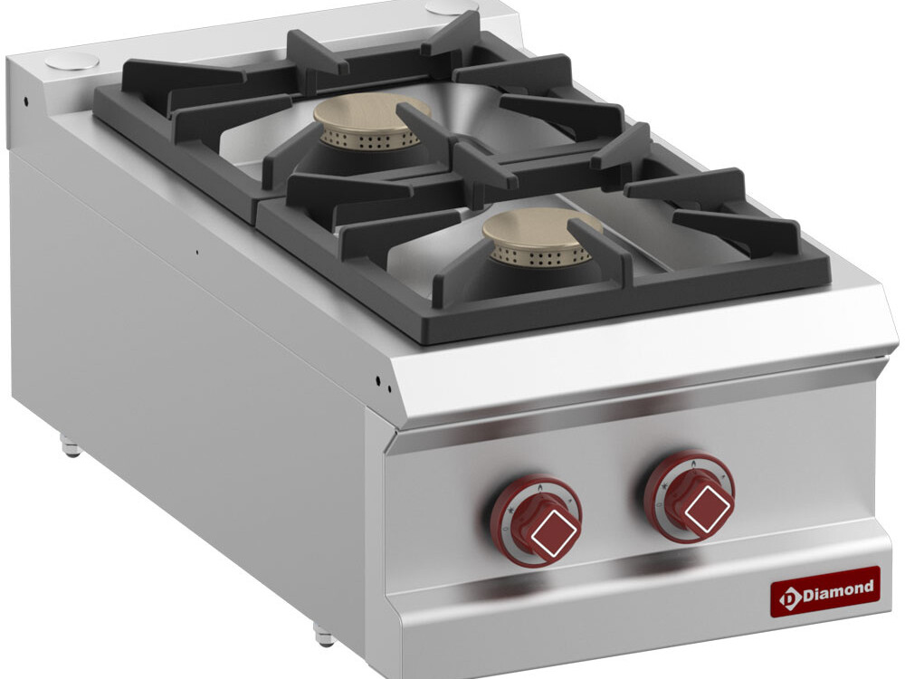 Cuisinière gaz 2 feux vifs -Top- - cuisine professionnel de qualité