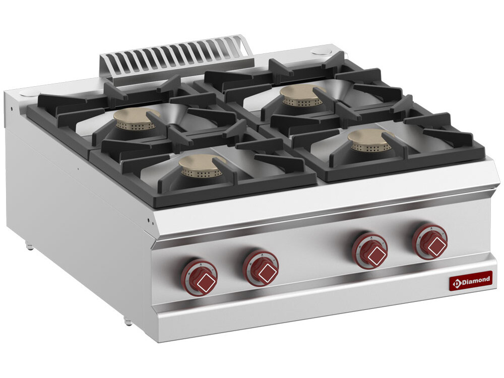 Cuisinière gaz 4 feux vifs -Top- - cuisine professionnel de qualité
