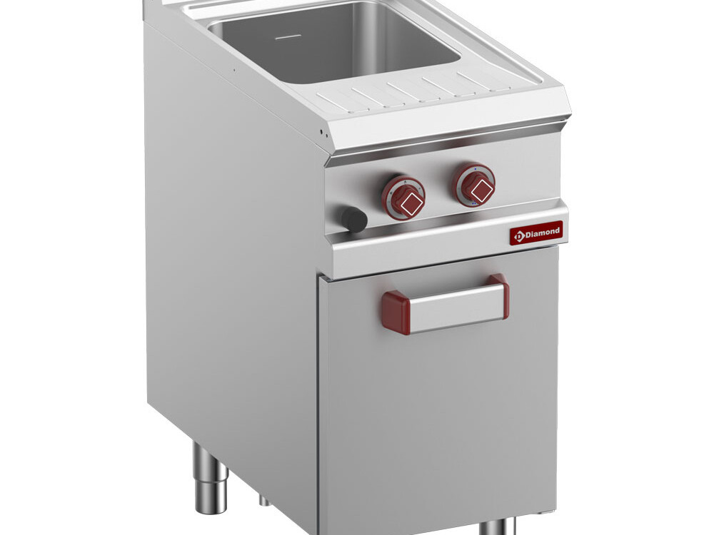 Cuiseur à pâtes gaz 1 cuve 26 Lt (s/paniers), sur armoire - équipement professionnel de qualité