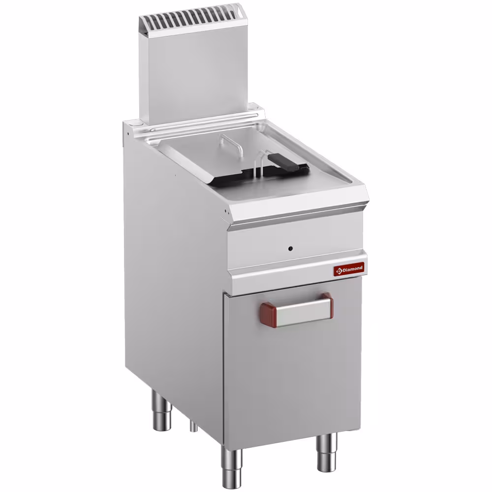 Friteuse gaz 1 cuve 14 litres sur armoire - restauration professionnel de qualité