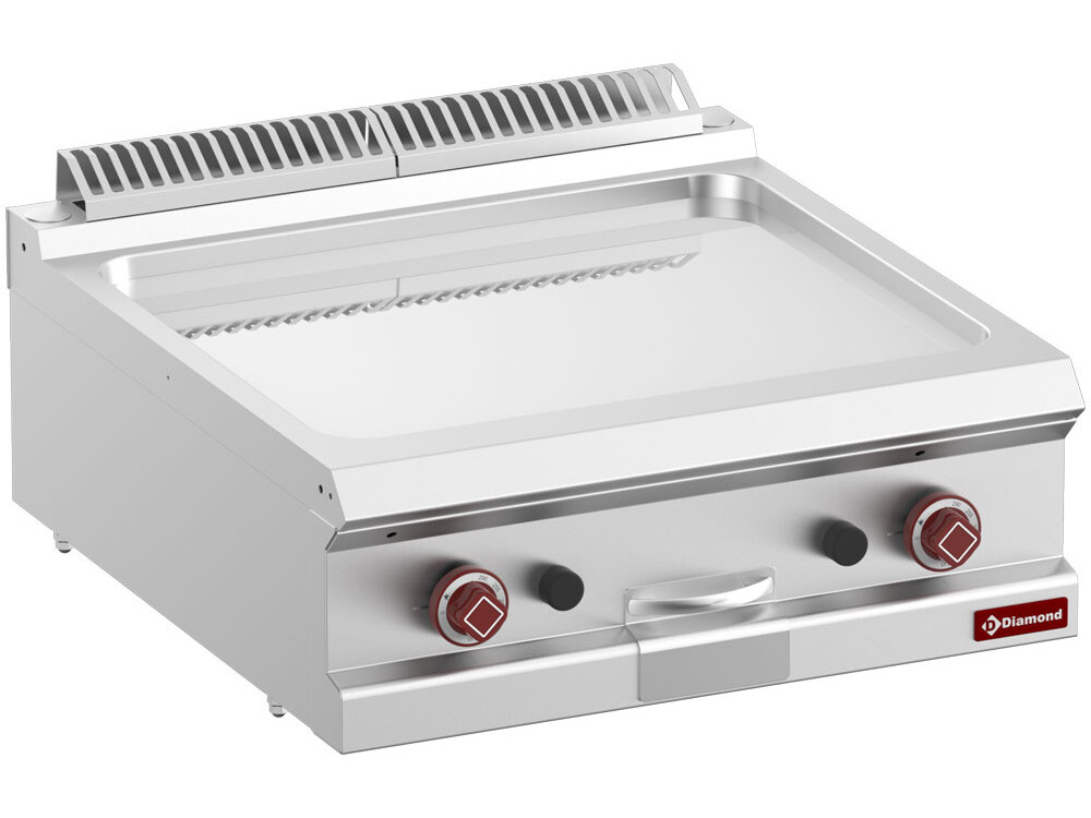 Plaque de cuisson gaz lisse chrome dur,  module 1/1 -Top- - cuisine professionnel de qualité