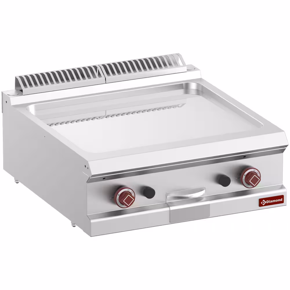 Plaque de cuisson gaz lisse chrome dur,  module 1/1 -Top- - cuisine professionnel de qualité