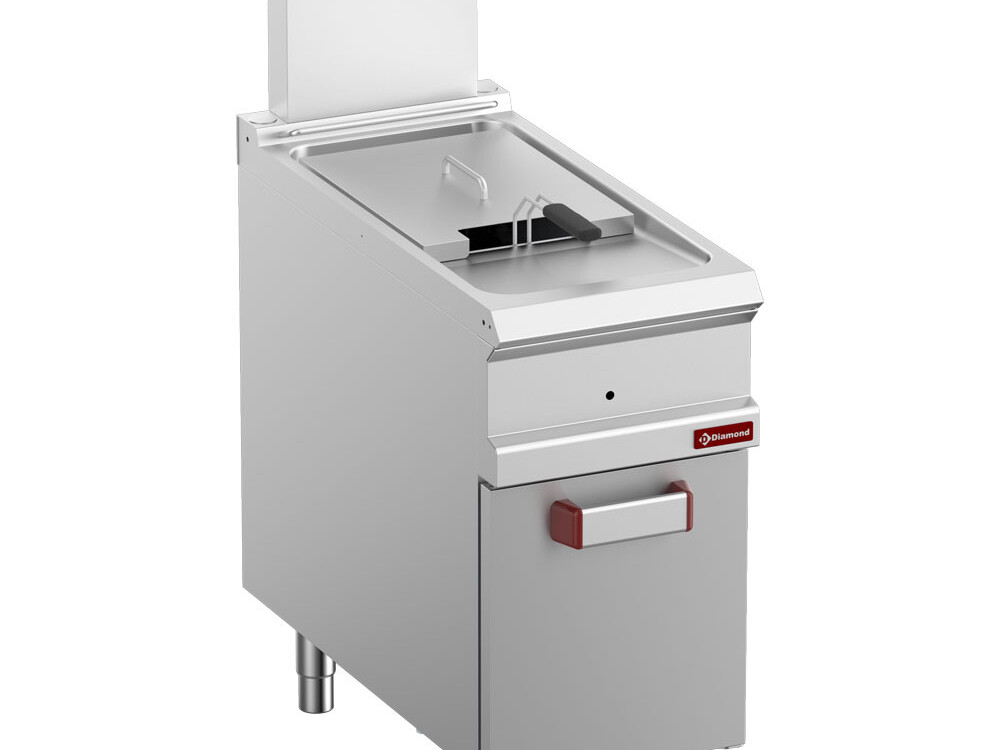 Friteuse gaz 1 cuve 18 lit. (18 kW) sur meuble fermé - restauration professionnel de qualité