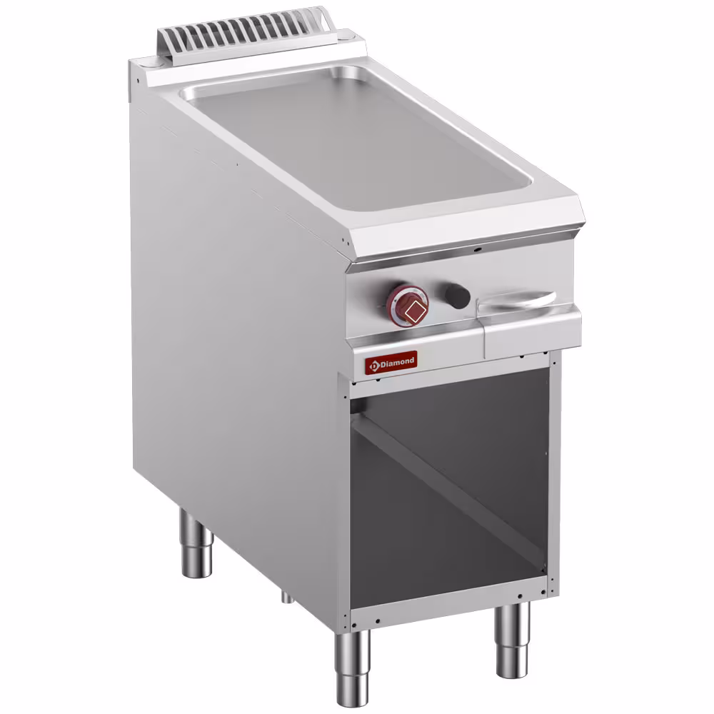 Plaque de cuisson lisse gaz module 1/2,  armoire ouverte - professionnel professionnel de qualité