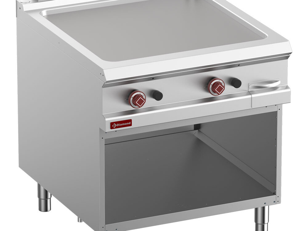 Plaque de cuisson lisse gaz module 1/1,  armoire ouverte - équipement professionnel de qualité