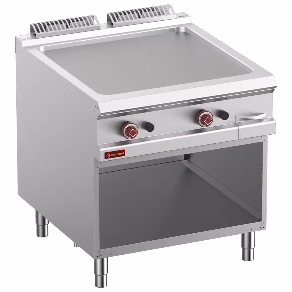 Plaque de cuisson lisse gaz module 1/1,  armoire ouverte - équipement professionnel de qualité