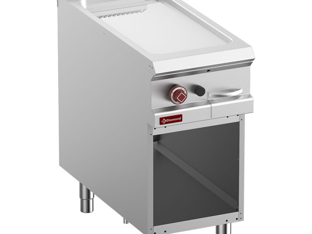 Plaque de cuisson lisse gaz, chromée module 1/2, armoi... - cuisine professionnel de qualité