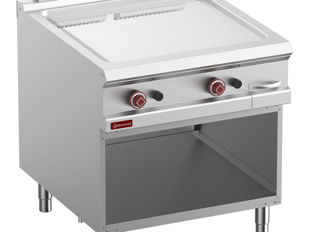 Plaque de cuisson lisse gaz,  chromée module 1/1,  armoi... - cuisine professionnel de qualité