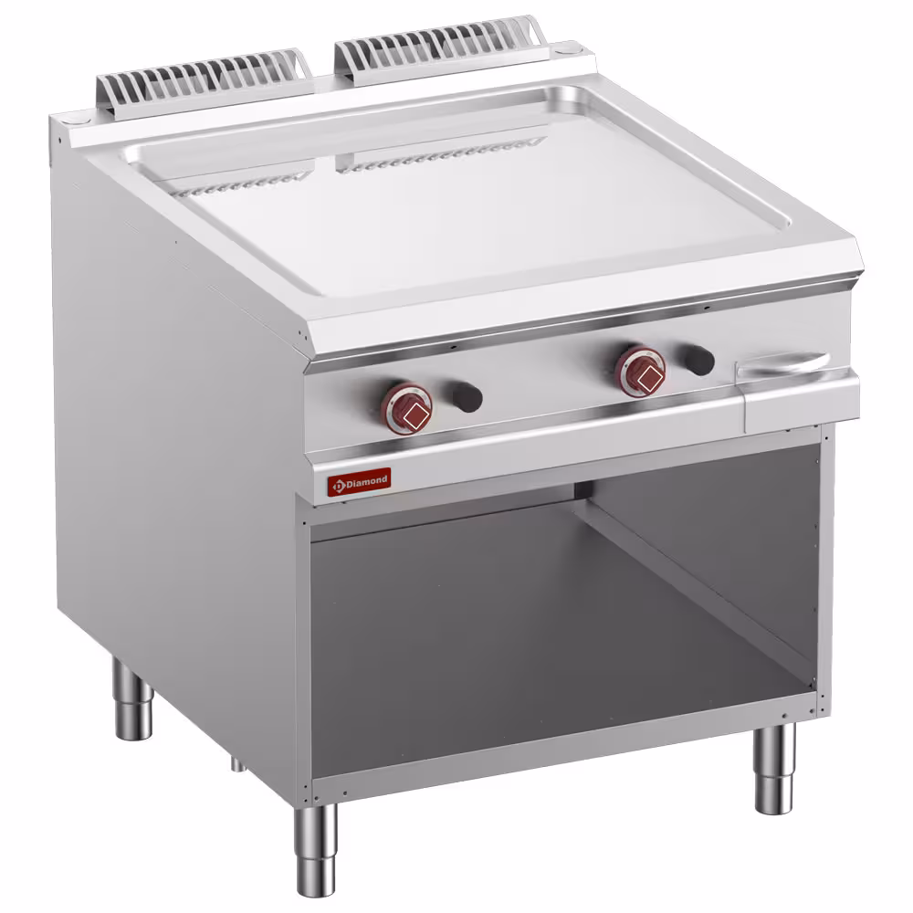 Plaque de cuisson lisse gaz,  chromée module 1/1,  armoi... - cuisine professionnel de qualité