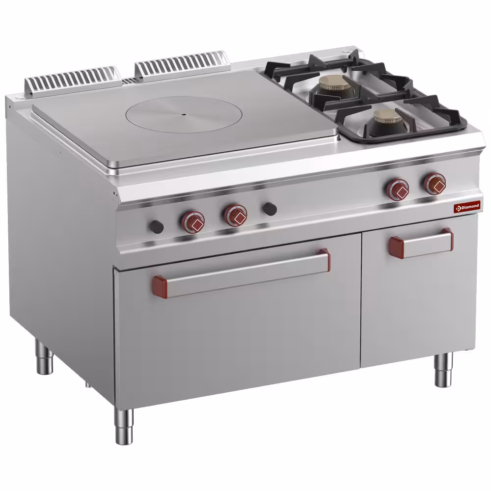 Fourneau taque coup de feu,  2 feux,  four 2/1,  armoire ... - professionnel professionnel de qualité
