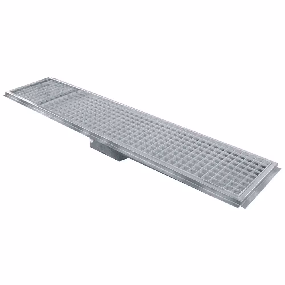 Caniveau de sol inox 1200x300,  sortie latérale - professionnel professionnel de qualité