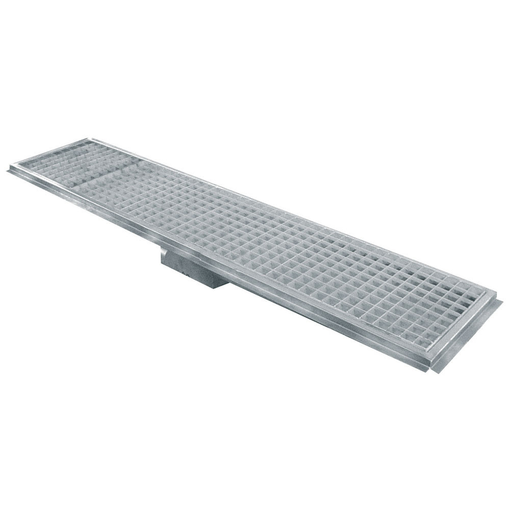 Caniveau de sol inox 900x300,  sortie latérale - professionnel professionnel de qualité