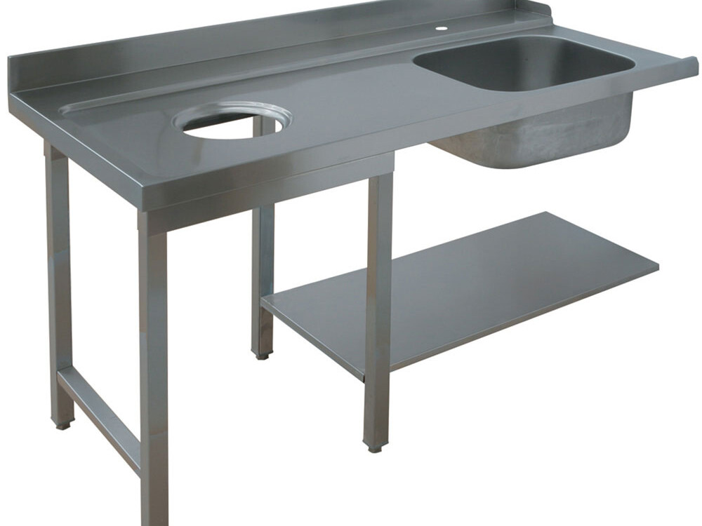 Table d'entrée pour prélavage 