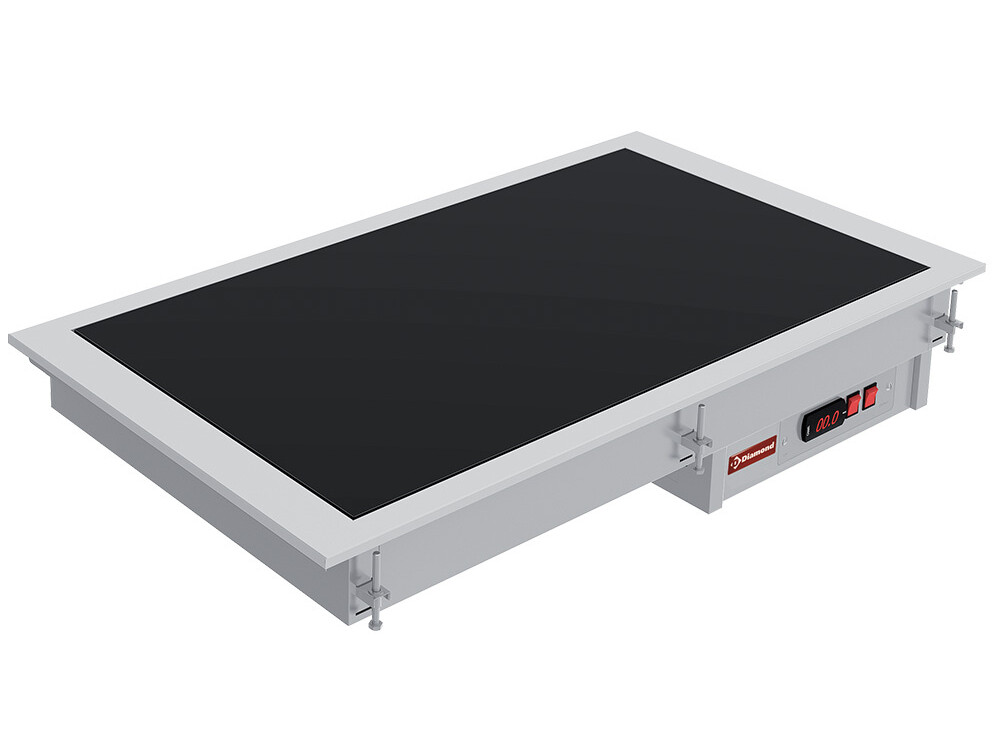 Elément vitrocéramique noire 5x 1/1 - cuisine professionnel de qualité