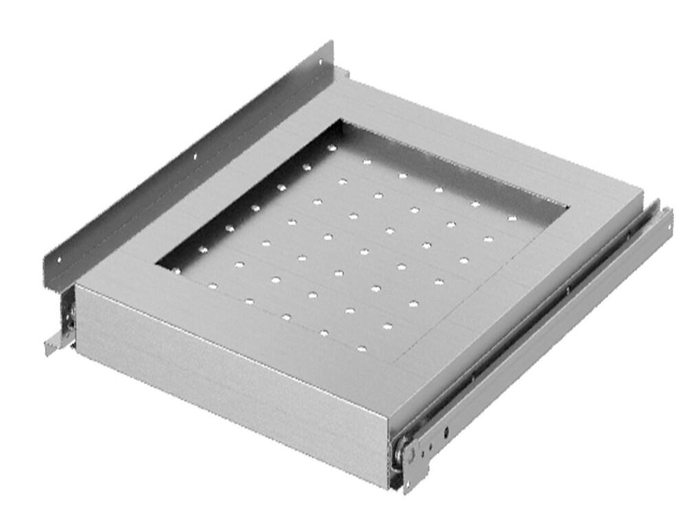 Etagère de fond inox extractible sur guides pour compart... - professionnel professionnel de qualité