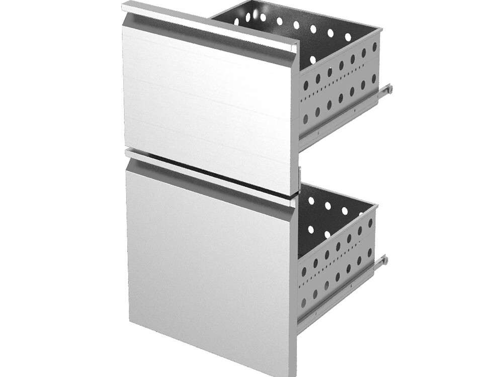 Kit bloc tiroirs (2/5+3/5) inox x … - cuisine professionnel de qualité