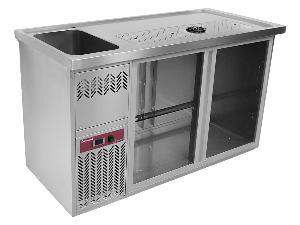 Comptoir bar 2 compartiments, égoutoir+grille, 1 cuve ... - professionnel professionnel de qualité