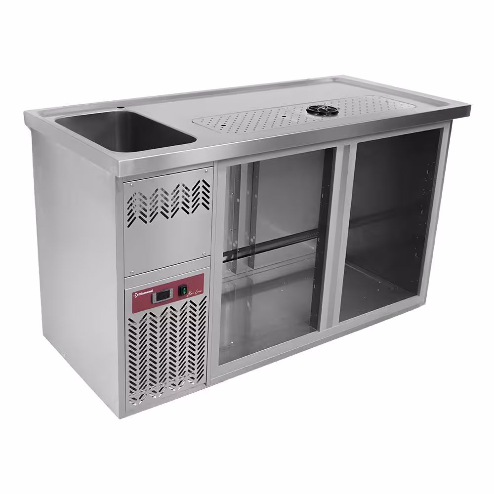 Comptoir bar 2 compartiments,  égoutoir+grille,  1 cuve ... - professionnel professionnel de qualité