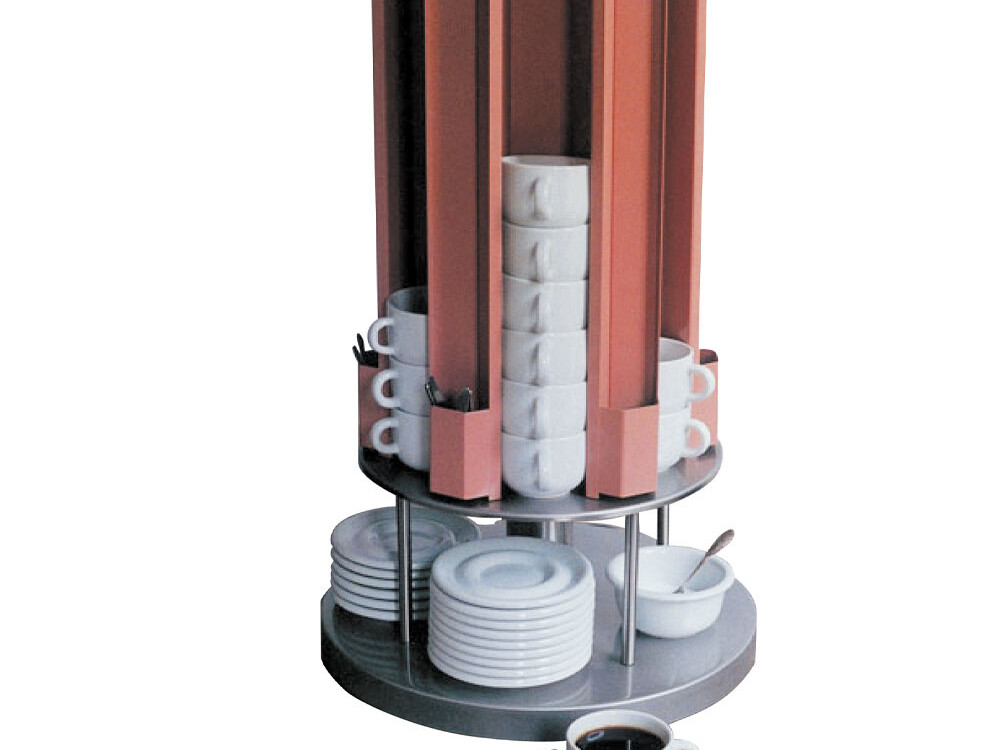 Carrousel à tasses 70/88 mm chauffé - cuisine professionnel de qualité