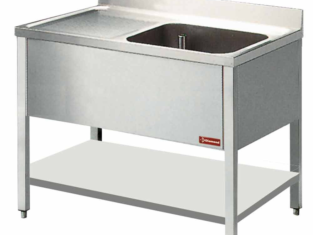 Plonge 1 cuve ,  égouttoir gauche - restauration professionnel de qualité