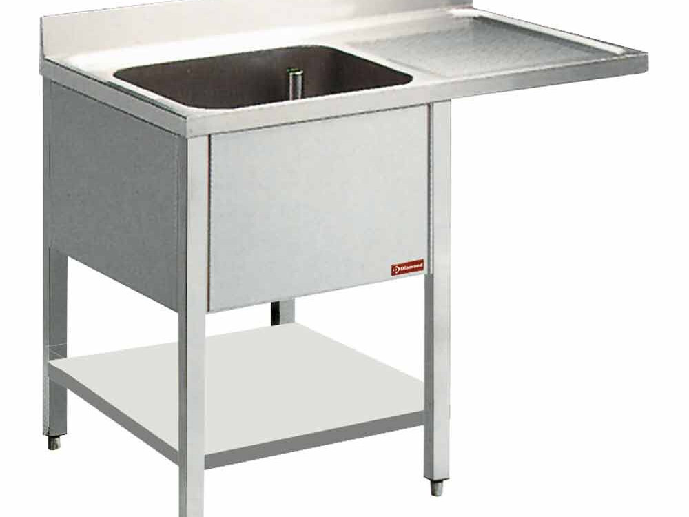 Plonge 1 cuve et 1 égouttoir - cuisine professionnel de qualité