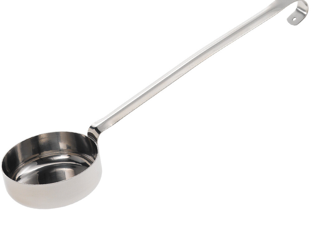 Louche en acier inox, fond plat 170 gr - équipement professionnel de qualité